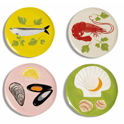 Sous chef patterned tapas plates