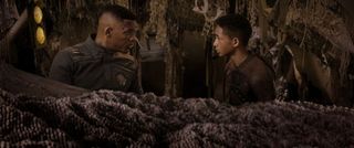 Will Smith and Jaden Smith in "After Earth"
