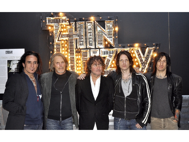 Members of Thin Lizzy at the event's opening