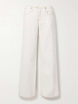 Mica Frayed Low-Rise Wide-Leg Jeans