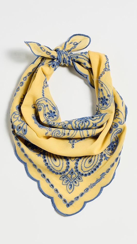 Cotton Eyelet Bandana - Bandana Eyelet Chamomile