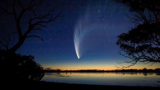 McNaught's comet over lake