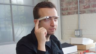 Google Glass being worn.