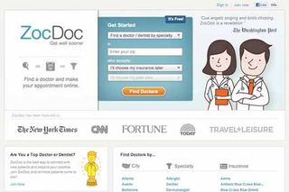 Figure 1.2: With ZocDoc, patients can find a doctor, see the doctor's schedule, and make an appointment