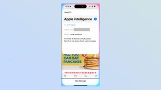 Screenshot of Apple Intelligence Create Mail with Siri.