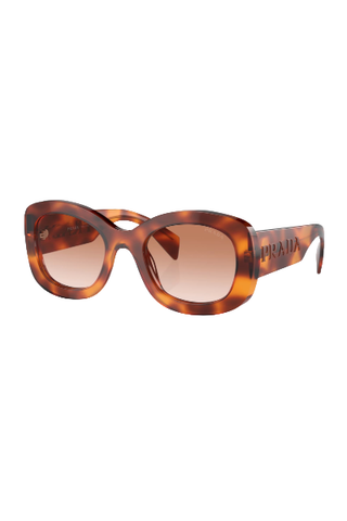 Prada Oversized Logo Acetate & Plastic Oval Sunglasses (Were $545) 