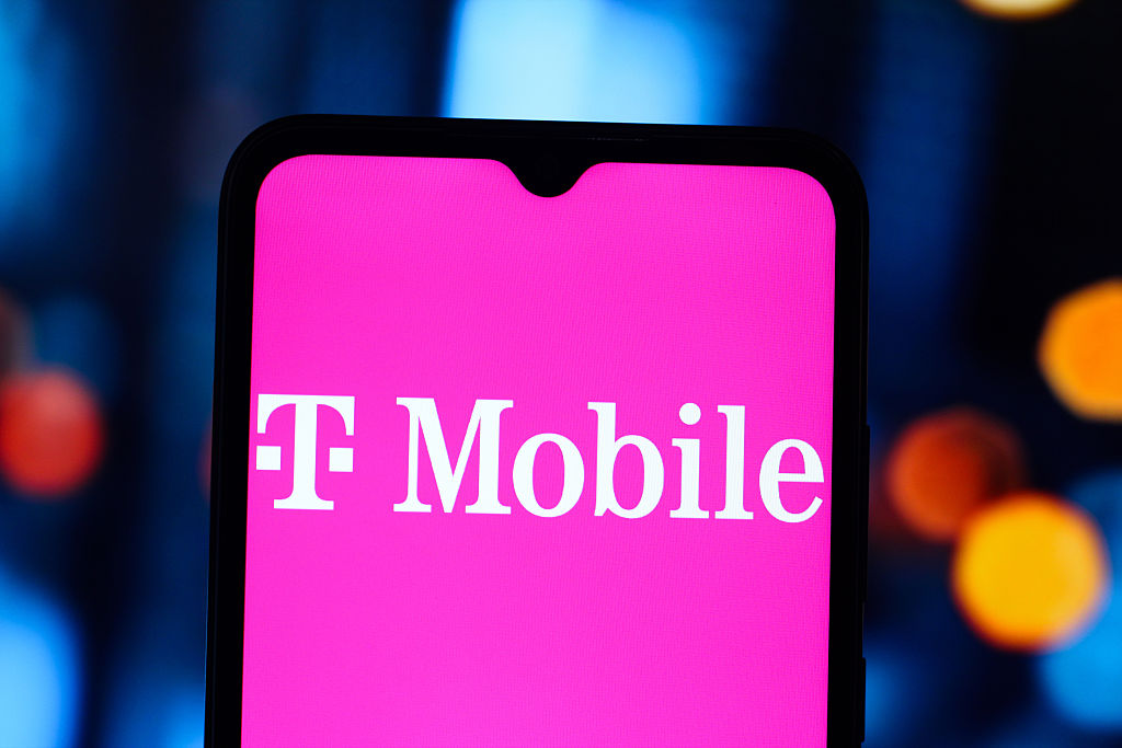 T-Mobile logo on a smart phone screen