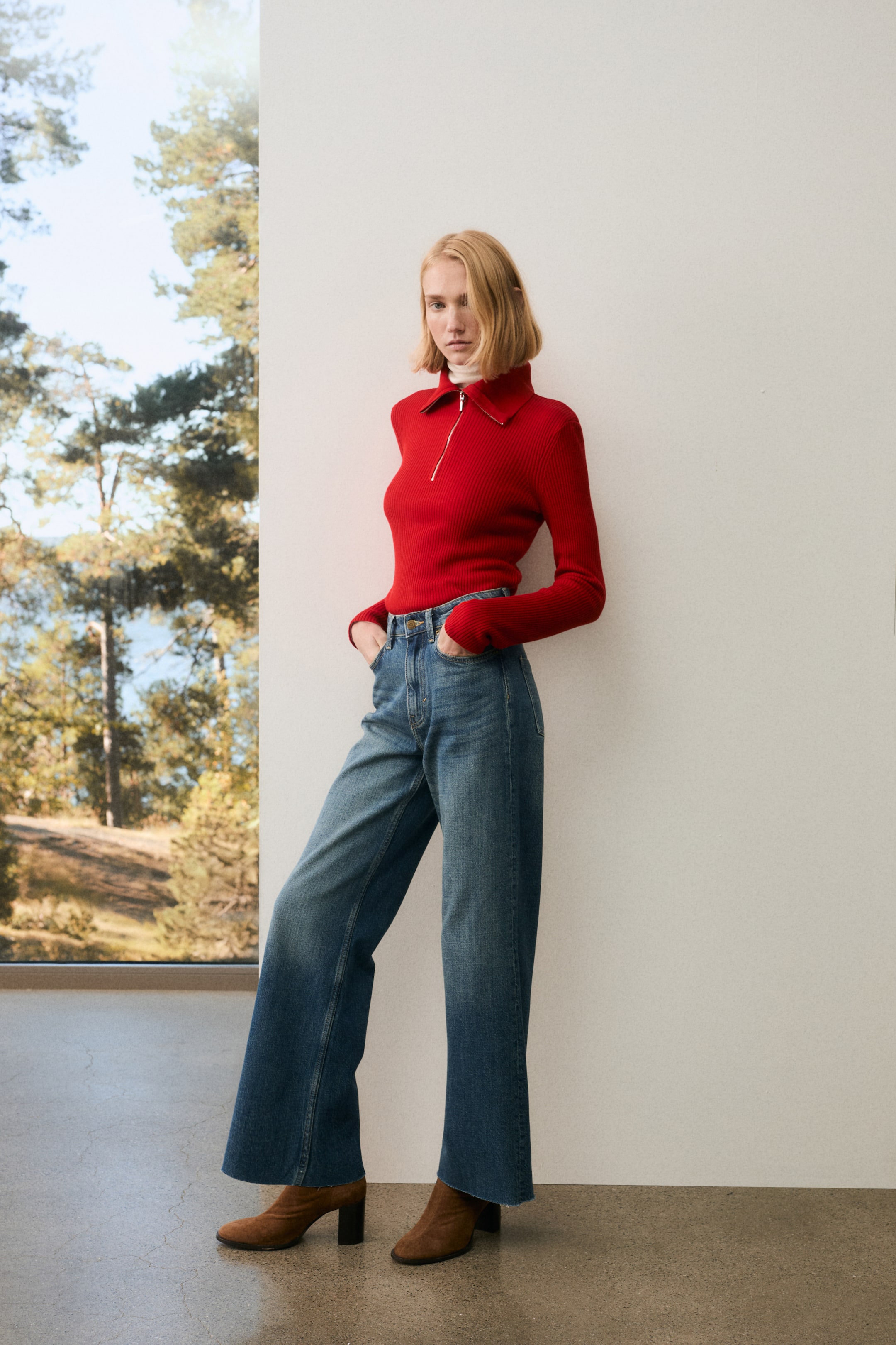 Wide High Jeans - Denim Blue