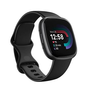 Google Fitbit Versa 4 Fitness Smartwatch With Built-In Gps and Up to 6 Days Battery Life - Compatible With Ios 15 or Higher & Android Os 9.0 or Higher, Black/graphite