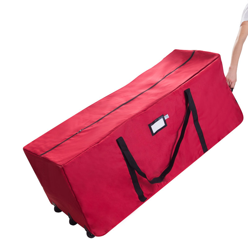 The Twillery Co.&amp;reg; Rolling Christmas Tree Storage Bag - Waterproof Bag for 9-Foot Tree or Christmas Decor - Nylon Handles and 3 Rollerblade Wheels by Elf Stor &amp;amp; Reviews | Wayfair