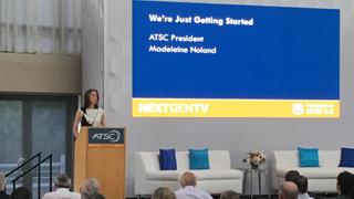 New ATSC President Madeleine Noland opened the committee's annual meeting. Photo credit: Ralph Bachofen