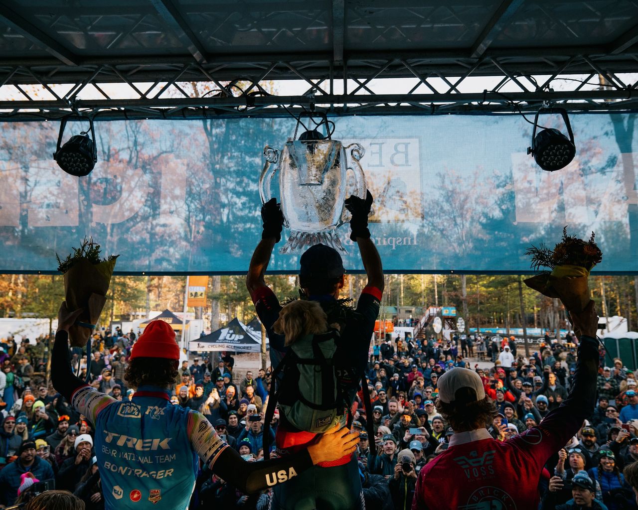 Large crowds and a post-podium celebration with the Ice Trophy are part of the annual tradition for winners of Iceman Cometh