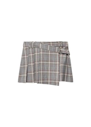 Plaid Miniskirt - Women