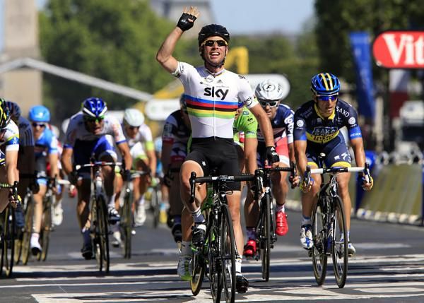 Mark Cavendish (Sky) puncuates a magical Tour de France for the British team with victory on the Champs-&Eacute;lys&eacute;es.