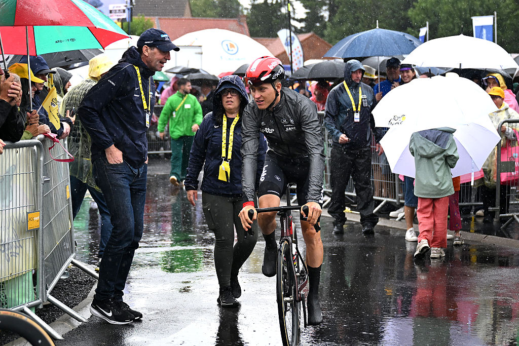 LAUWIN-PLANQUE - JULY 06: Jenno Berckmoes of Belgium and Team Lotto prior to the 112th Tour de France 2025, Stage 2 a 209.1km stage from Lauwin-Planque to Boulogne-sur-Mer / #UCIWT / on July 06, 2025 in Lauwin-Planque, France.
