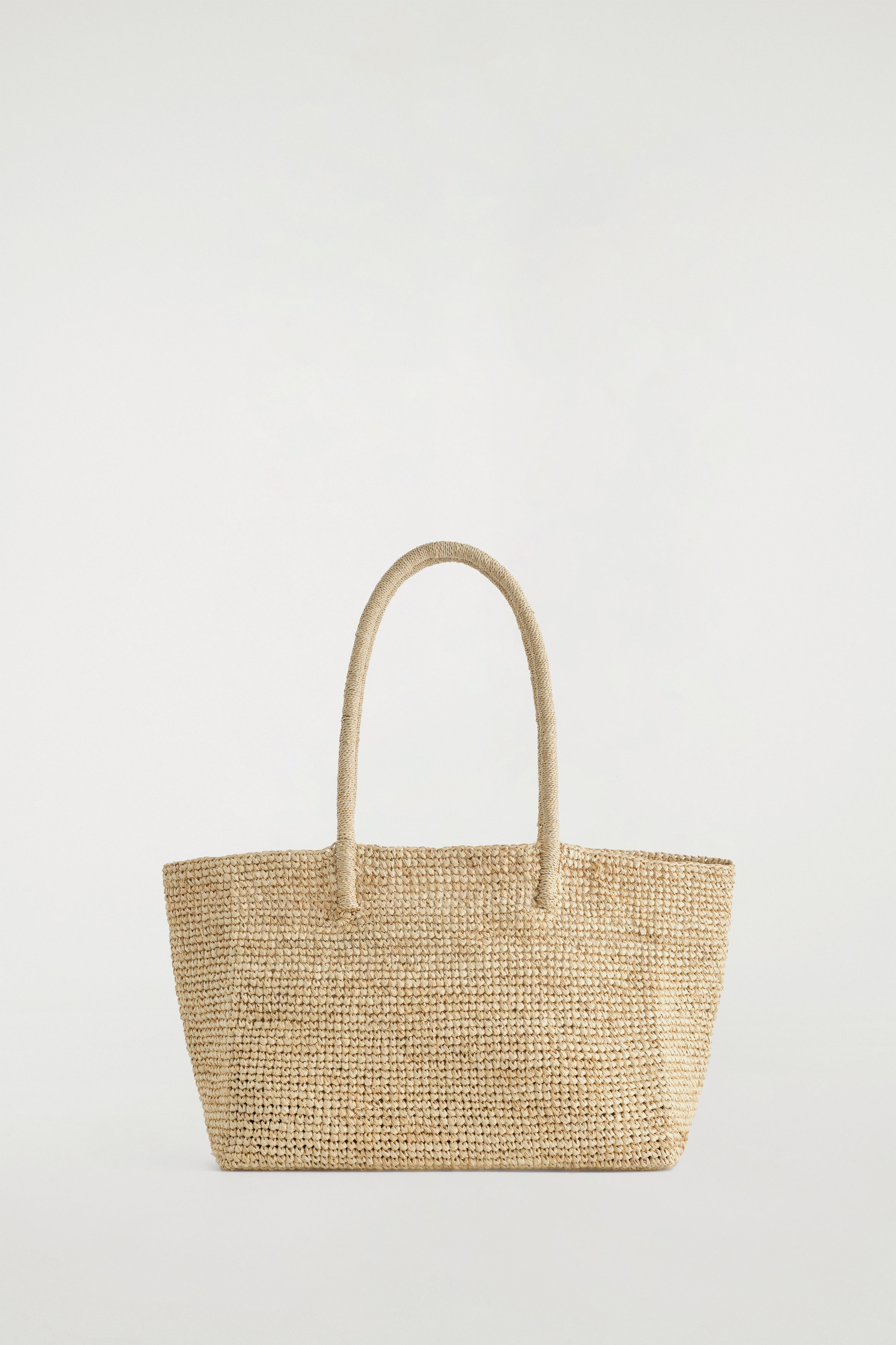 Hand-Woven Tote Bag - Raffia