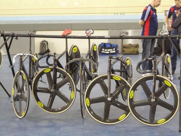 The track team came down for a light training session and media day