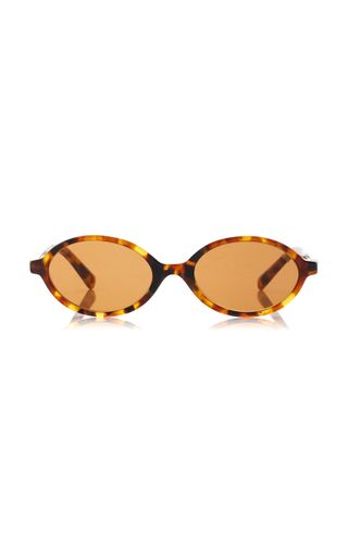 Regard Oval-Frame Acetate Sunglasses