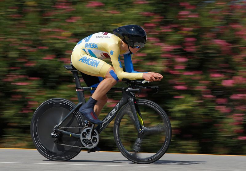 Toms Skujins (Hincapie Racing Team) lost his lead after finishing 34th in the time trial. 46 seconds down on Sagan