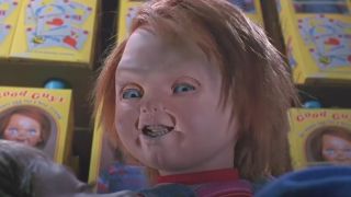 Chucky smiling after capturing the boy