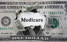 Medicare news headline, inside of torn dollar bill