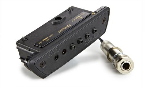 The Kudos is a combined magnetic soundhole pickup and microphone system that features dual mic and magnetic outputs