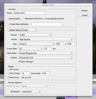 Reduce the frame rate of your video to control the final file size of your animation