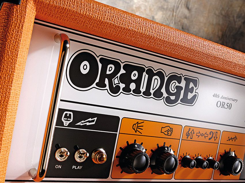 None-more-retro Plexiglass front panel and 1970s logo