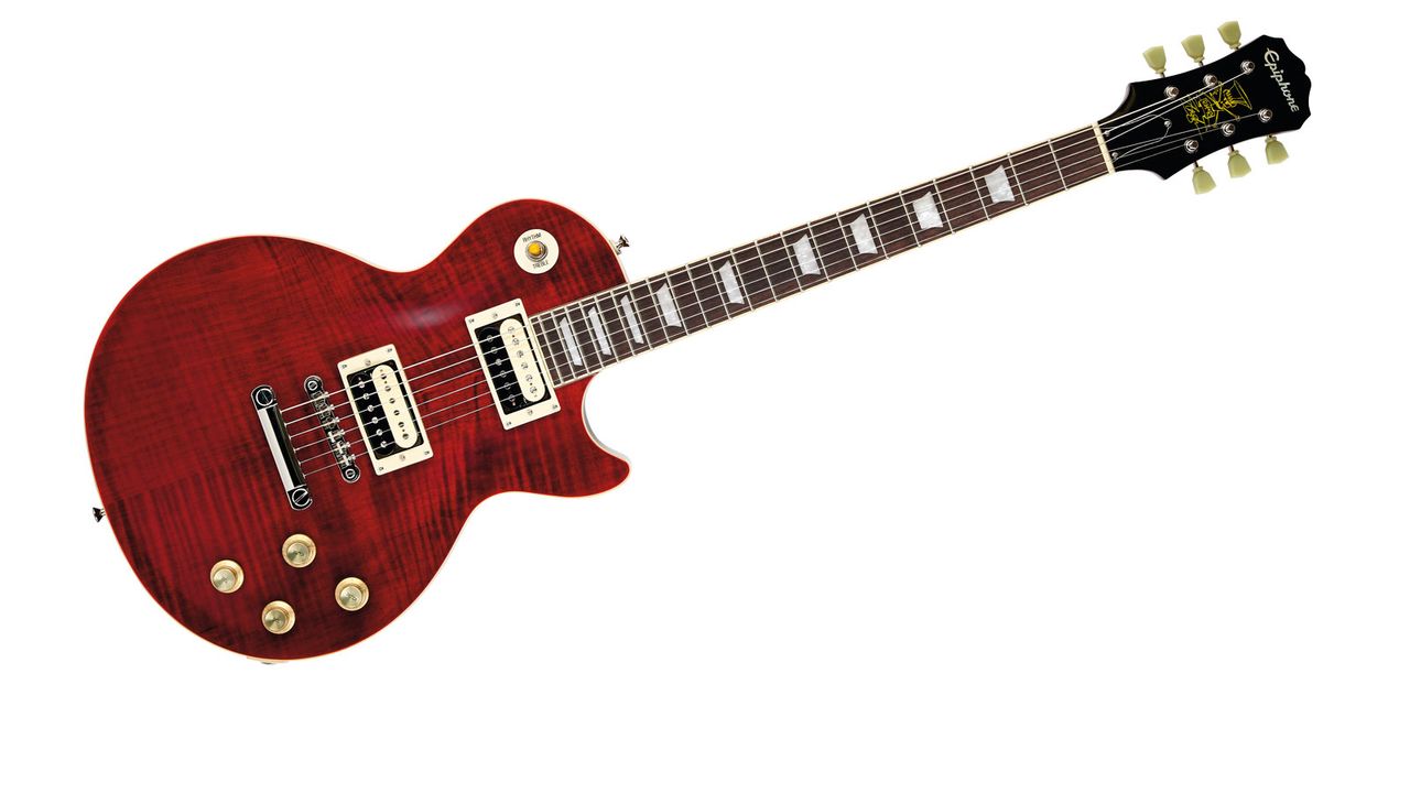 There's a touch of burgundy to the colour, and it looks great with the AAA veneer of flamed maple