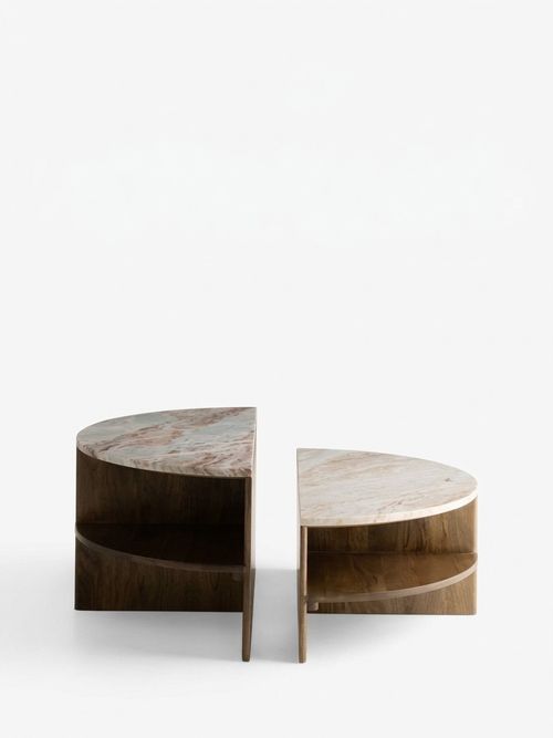 Jensen Solid Mango and Marble Coffee Table
