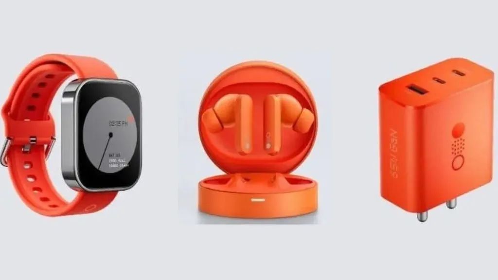 The leaked CMF by Nothing range in orange on a grey background