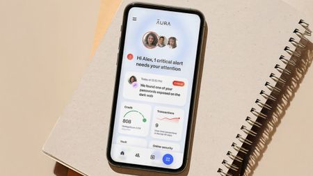 Aura Identity Theft Protection app on a phone