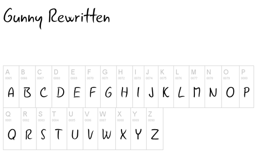 Best free handwriting fonts: Gunny Rewritten