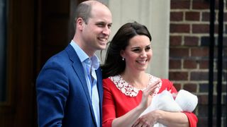 William and Kate with Prince Louis after he was born