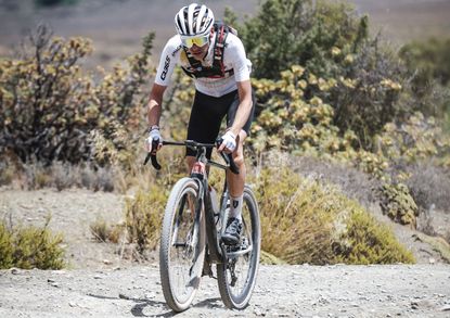 Author Aaron Borrill in full flight at Gravel Burn