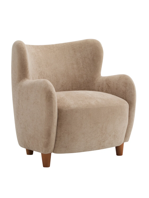 Reshami Wing Back Fabric Upholstered Accent Chair