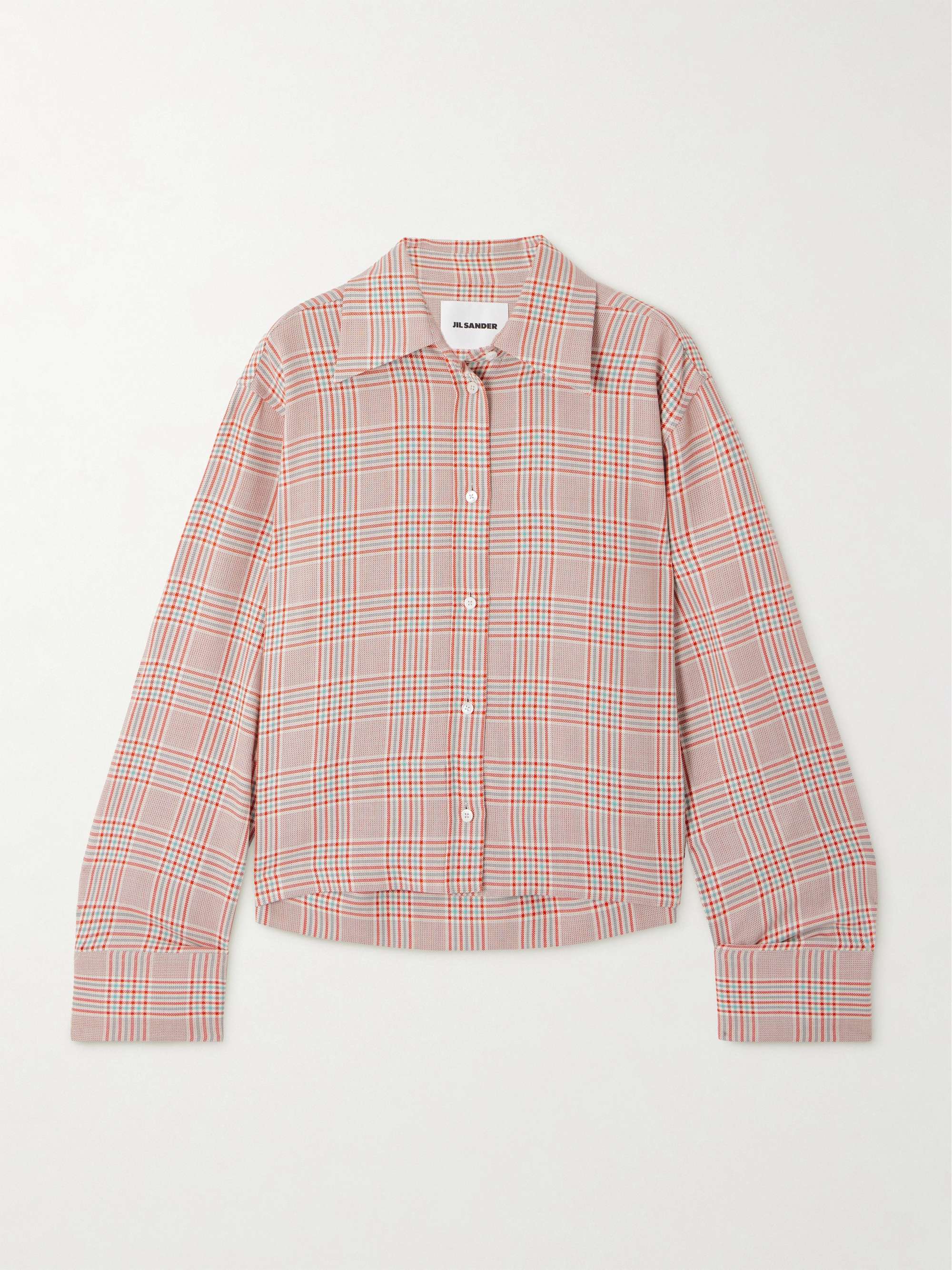 Checked Cotton and Wool-Blend Shirt