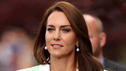 Kate Middleton uses Queen Elizabeth’s method of eating scones. Seen here is the Princess of Wales during day two of The Championships Wimbledon 2023 