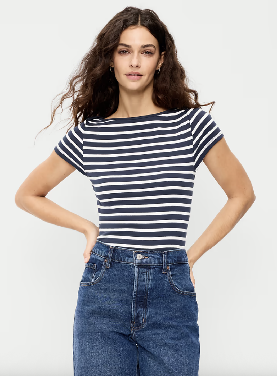 Poplin Roll-Cuff Midi Shirtdress