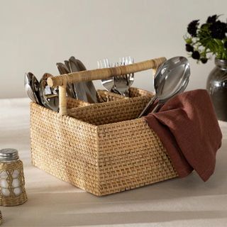 Rattan Utensil Caddy