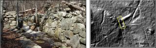 This race for an 18th-century sawmill in Tiverton, R.I., shows up in the LiDAR image (right).