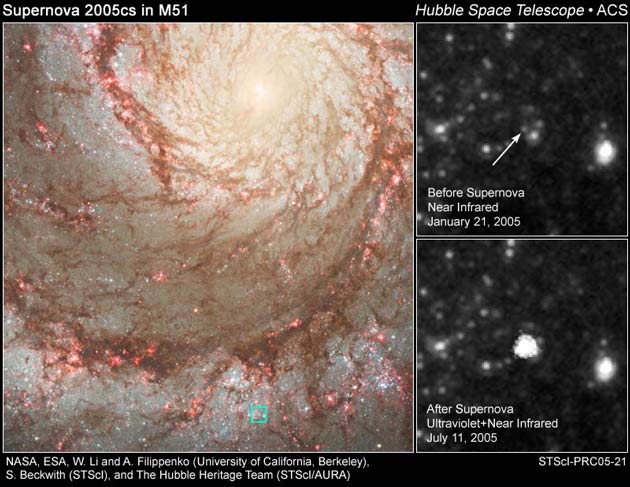 Before &amp; After: Rare Glimpse at Exploding Star