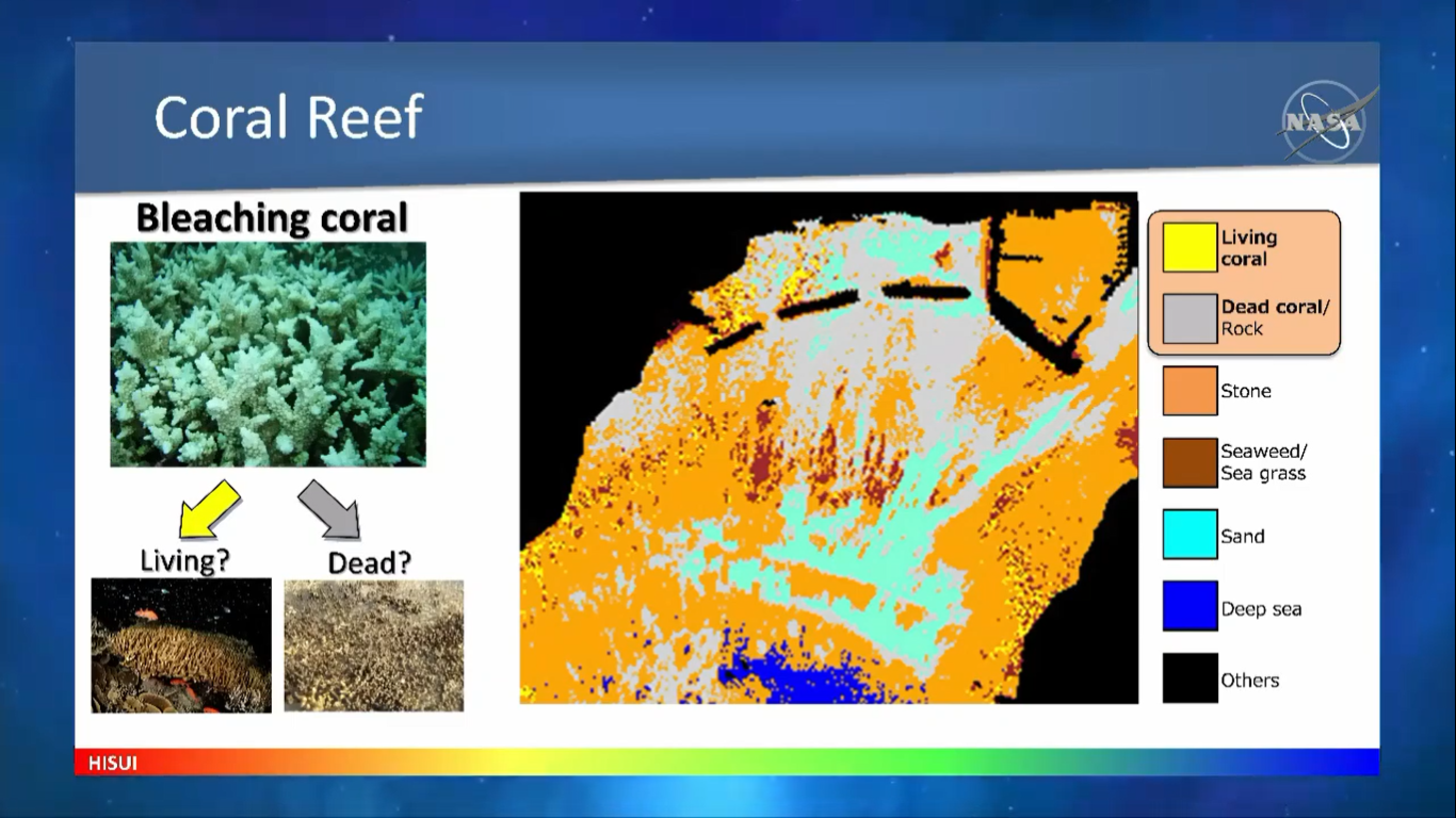 An image of how HISUI might help with imaging life on Earth. 