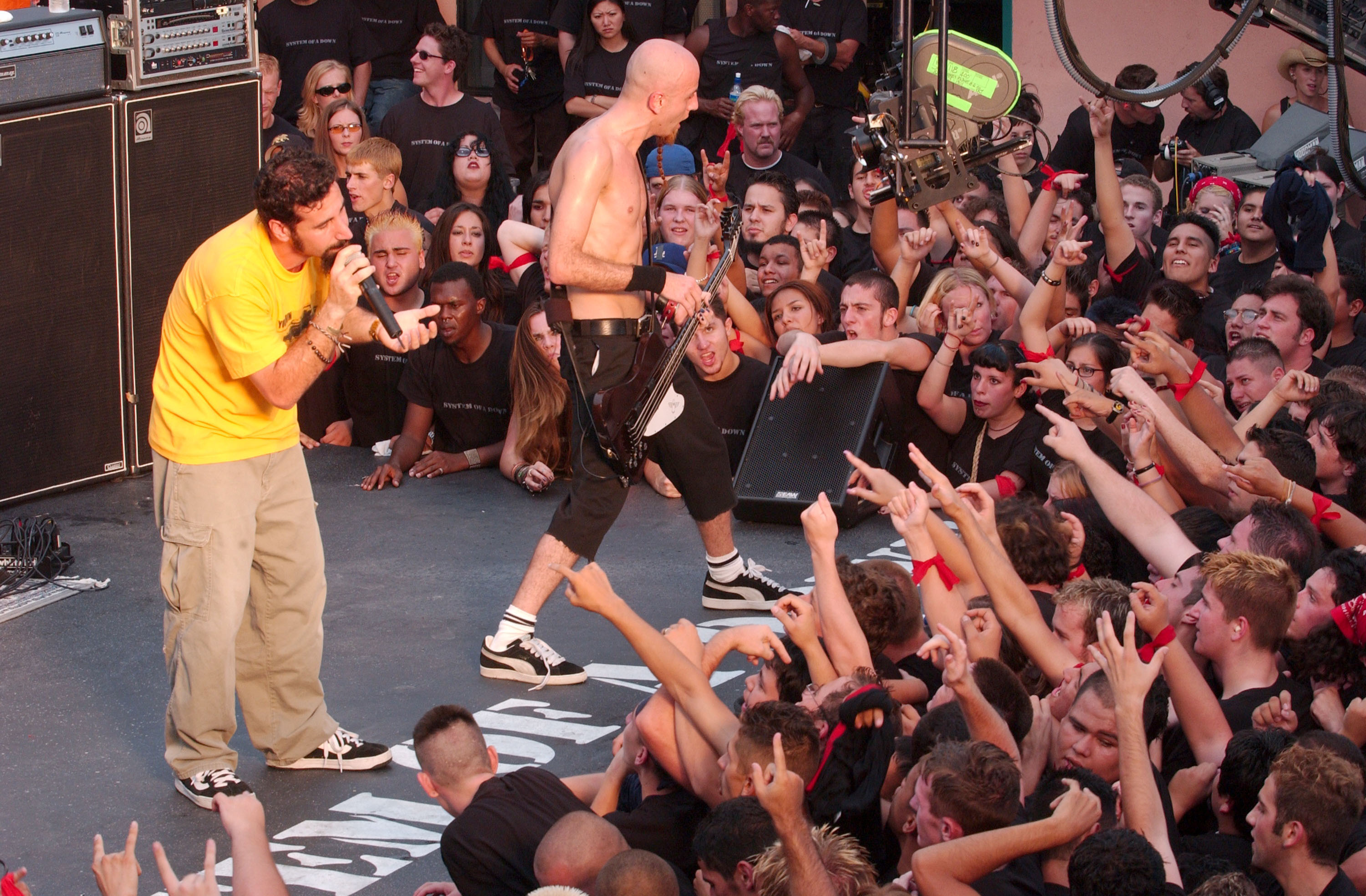 System Of A Down on the set of the Chop Suey! video