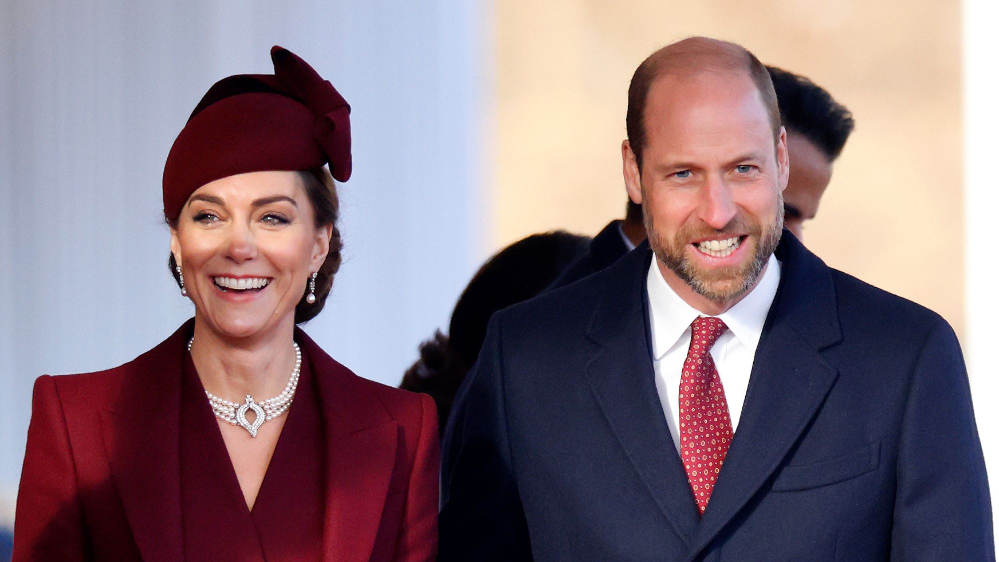 The Prince and Princess of Wales attend the ceremonial welcome for The Amir of the State of Qatar
