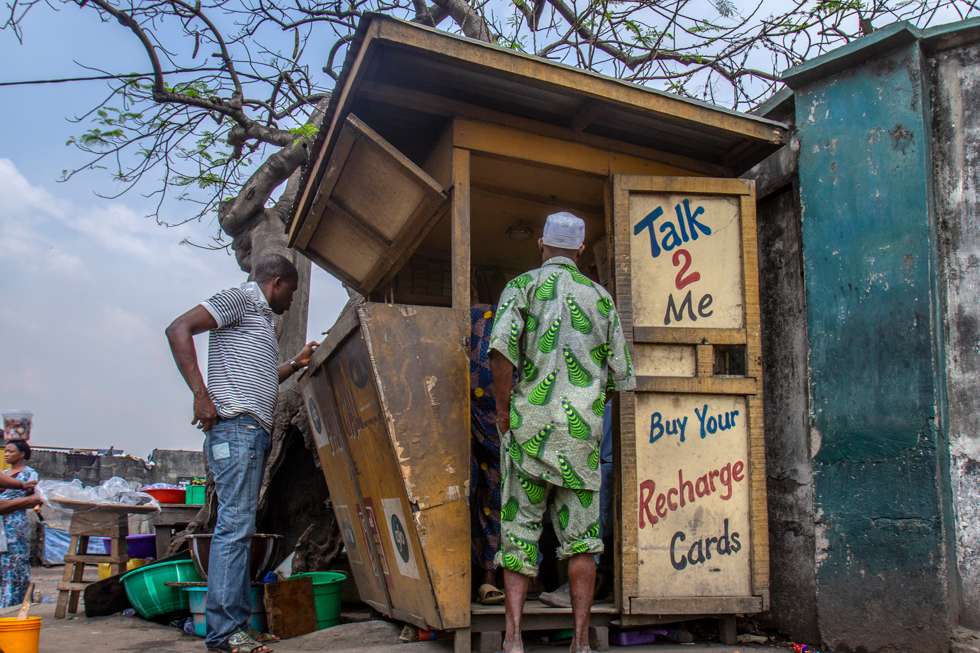 Wooden Kiosks at Lagos market