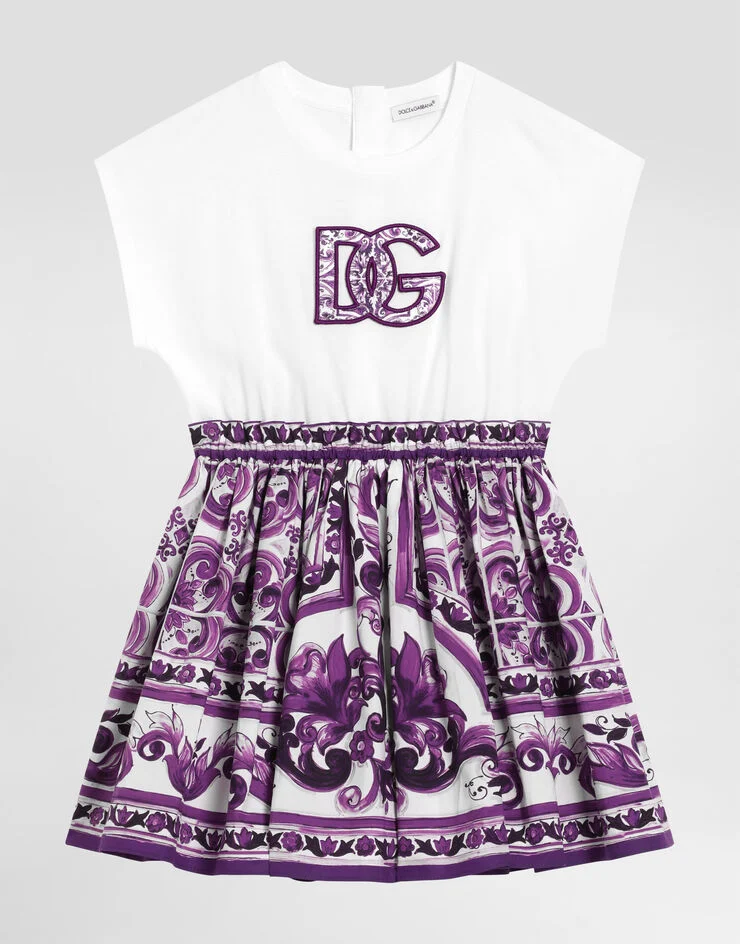 Dolce & Gabbana purple and white kid's dress