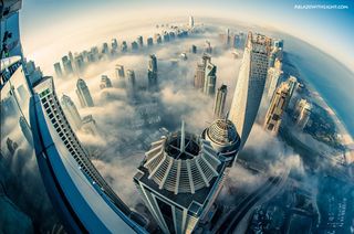 Photographer Sebastian Opitz captured this breathtaking image from the 85th floor of the Princess Tower in Dubai. Image © Sebastian Opitz