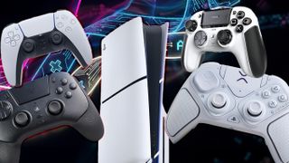 A collection of PS5 controllers