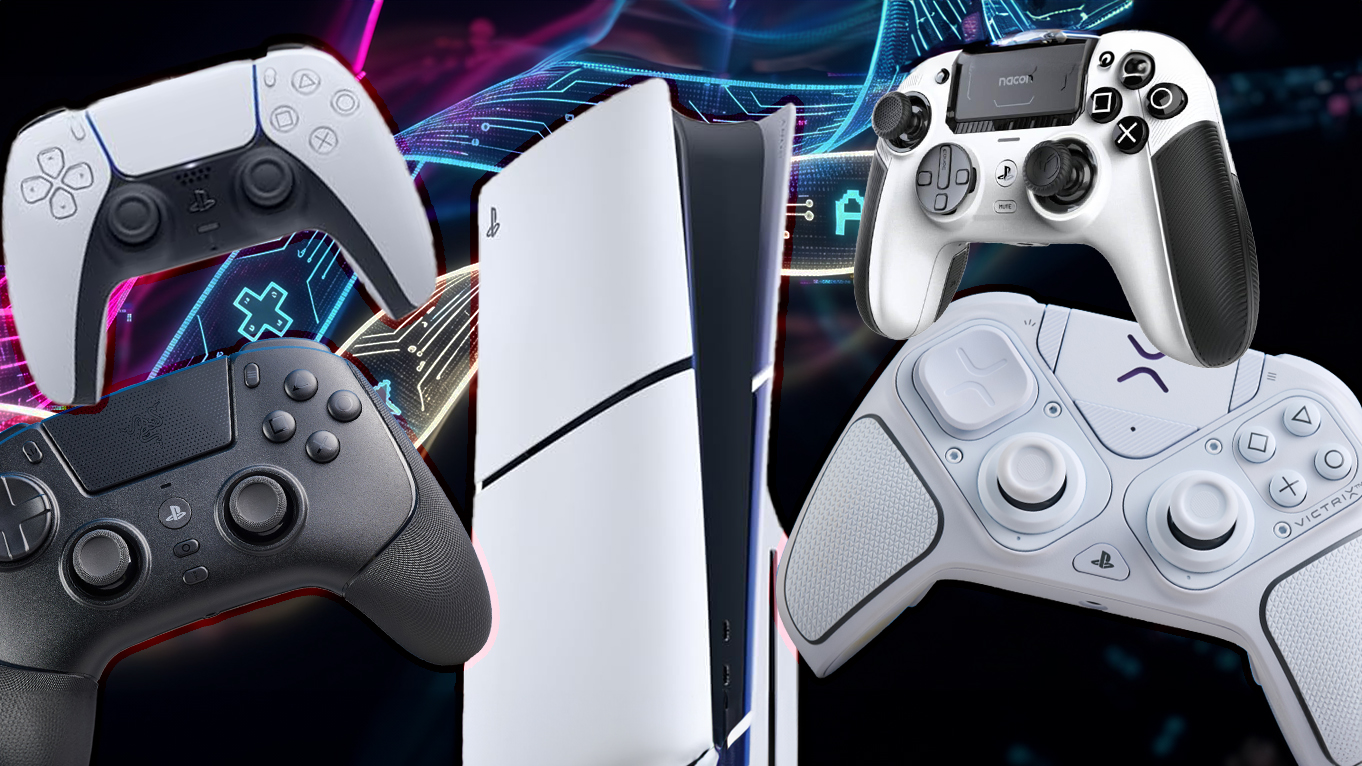 A collection of PS5 controllers